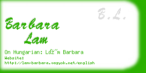 barbara lam business card